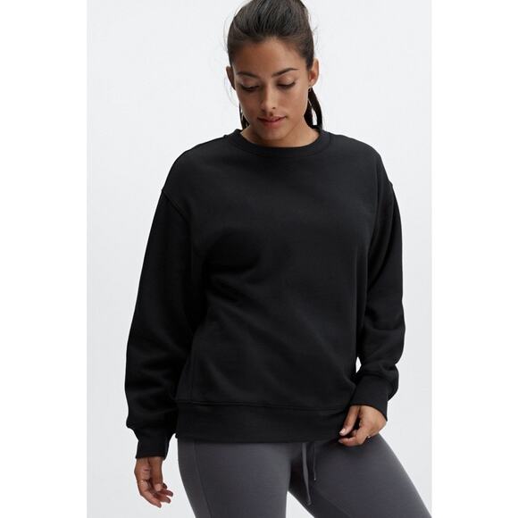 Fabletics Tops - New Fabletics Alina Go-To Crewneck Sweatshirt Black size S